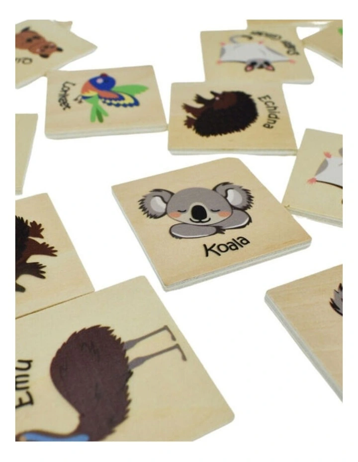 Koala Dream Bush Buddies Wooden Memory Game Australian Animals 24Pcs 18 Months image 3