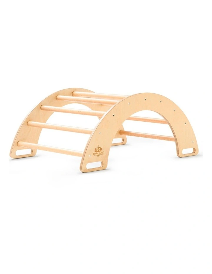 Kinderfeets Wooden Pikler Rocking And Climbing Arch Kids Toy 1y  Natural image 1