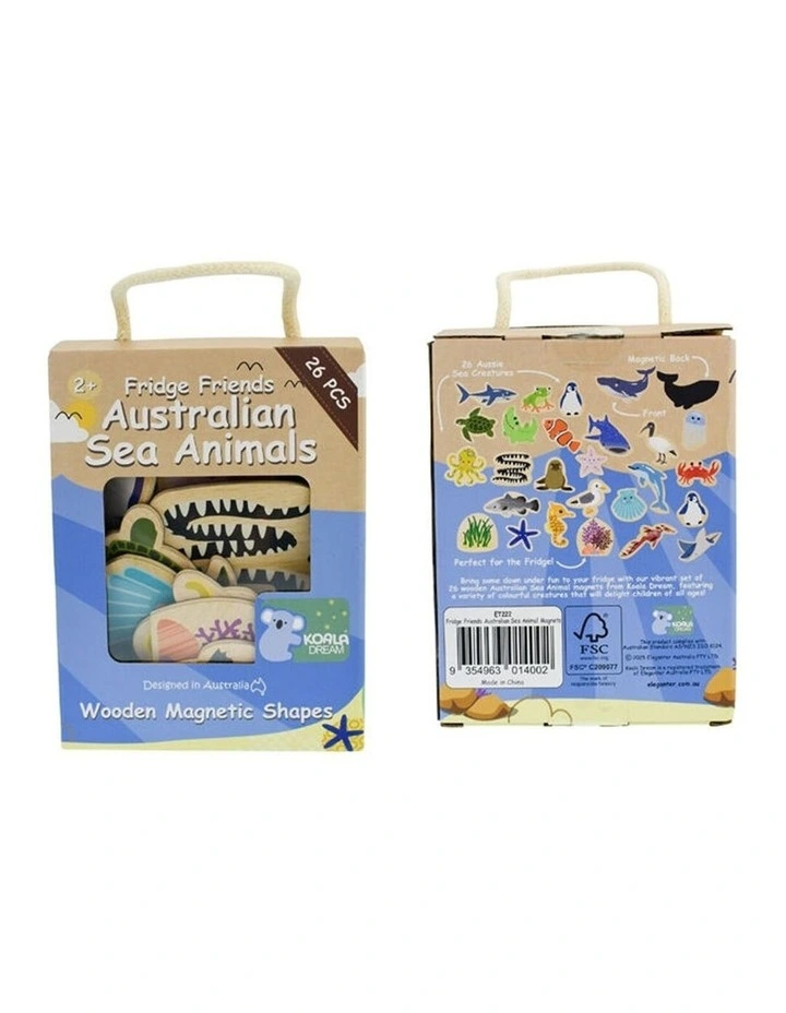 25pc Koala Dream Fridge Friends Australian Sea Animals Wooden Magnets 3 image 2