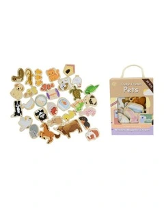 30pc Koala Dream Fridge Friends Pets Wooden Magnets Kids Educational 2y 