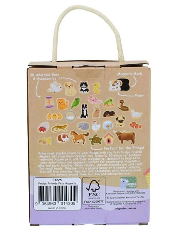 30pc Koala Dream Fridge Friends Pets Wooden Magnets Kids Educational 2y image 3