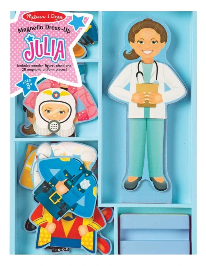 Melissa & Doug Julia Magnetic Dress-Up Pretend Play Kids Toy Set 3y image 2