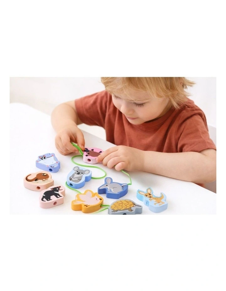 Koala Dream Bush Buddies Threading Aussie Animals Wooden Toy Set 2y image 3