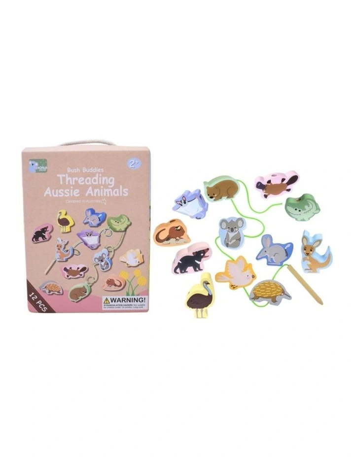 Koala Dream Bush Buddies Threading Aussie Animals Wooden Toy Set 2y image 4