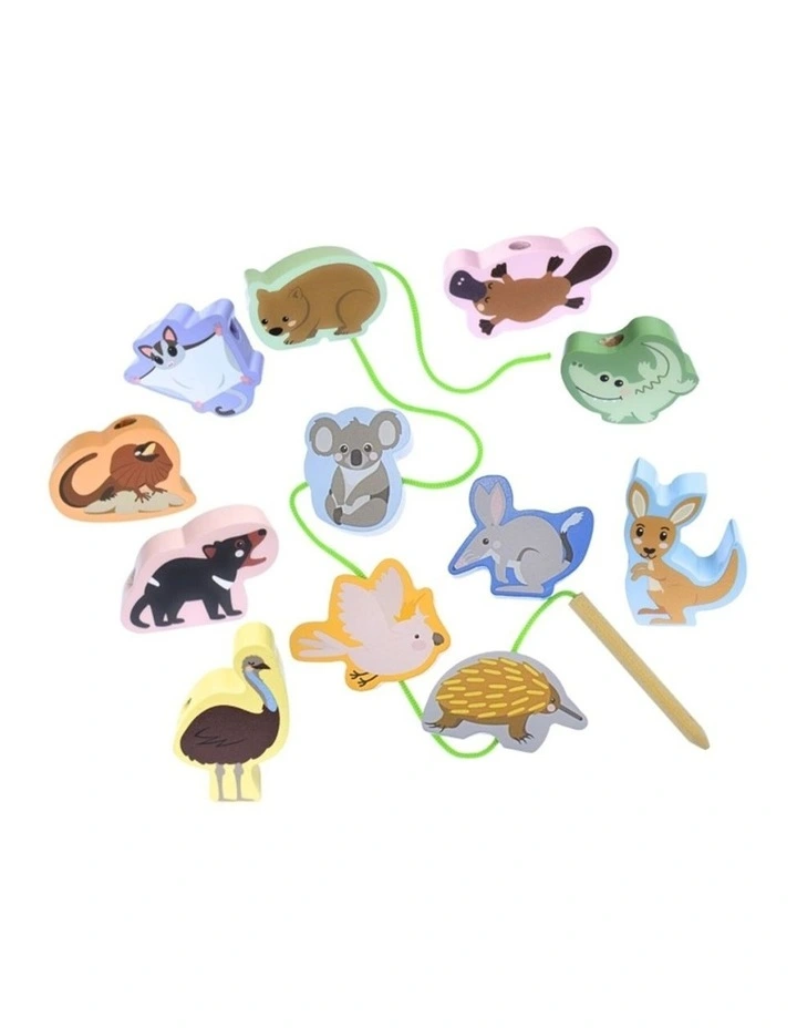 Koala Dream Bush Buddies Threading Aussie Animals Wooden Toy Set 2y image 6