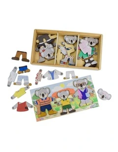 Koala Dream Wooden Dressing Up Koala Family Toy With Expressions 18m 