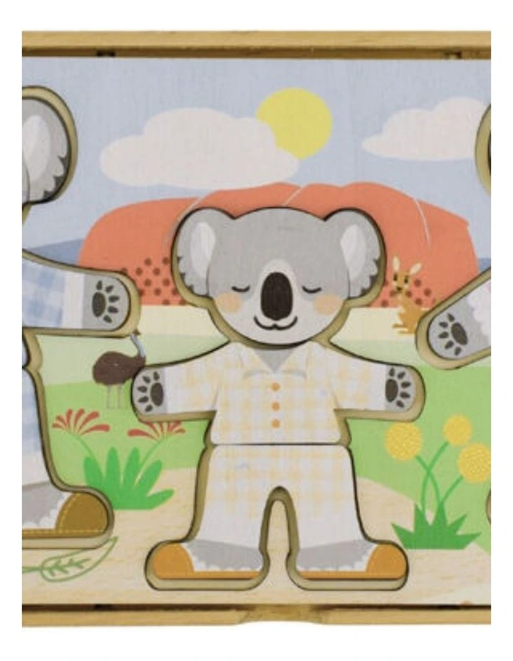 Koala Dream Wooden Dressing Up Koala Family Toy With Expressions 18m image 2