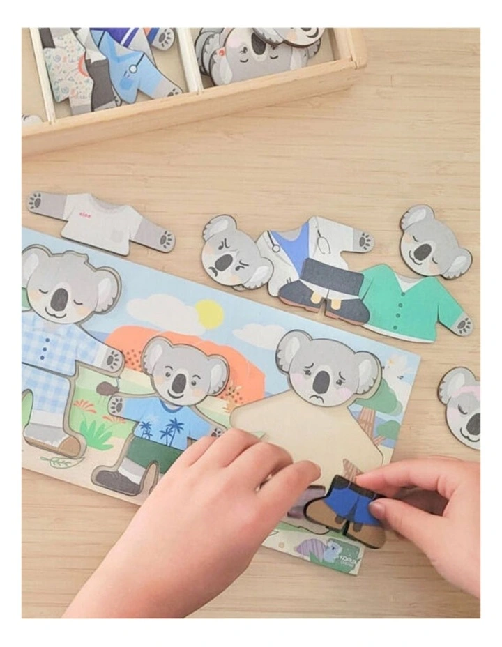 Koala Dream Wooden Dressing Up Koala Family Toy With Expressions 18m image 6