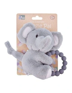 Koala Dream Snuggle Pal Ellis Elephant With Silicone Teething Ring Grey 0m 