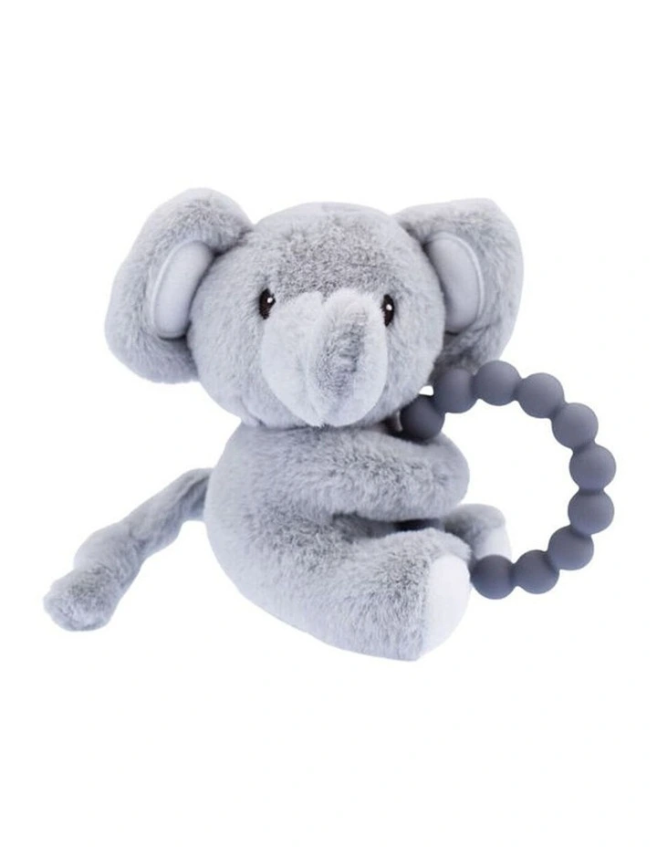 Koala Dream Snuggle Pal Ellis Elephant With Silicone Teething Ring Grey 0m  image 2
