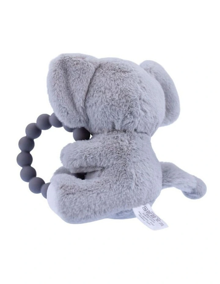 Koala Dream Snuggle Pal Ellis Elephant With Silicone Teething Ring Grey 0m  image 4
