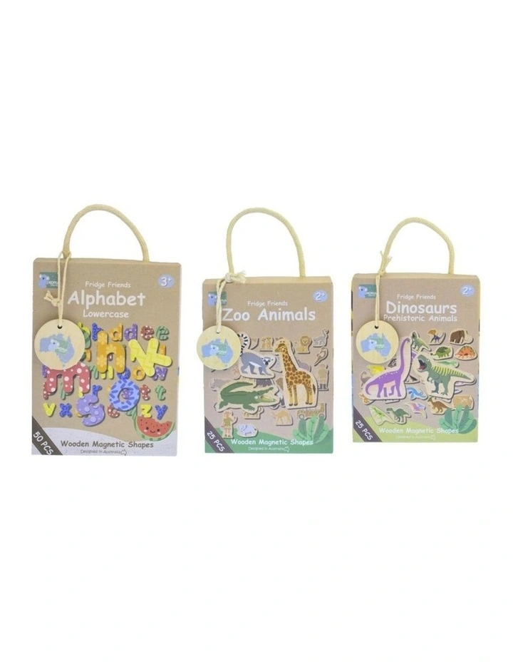 Koala Dream 3pc Fridge Magnet Set Zoo Animals Dinosaurs Alphabet Kids 2y image 1