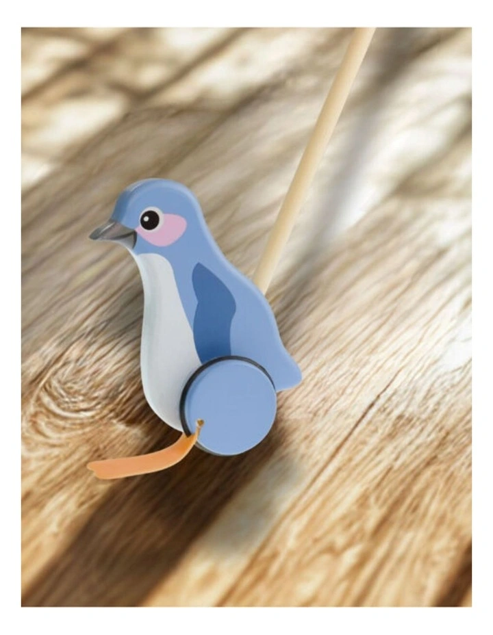 Koala Dream Wooden Push Along Little Penguin Baby Toddler Walker Toy 12m image 4