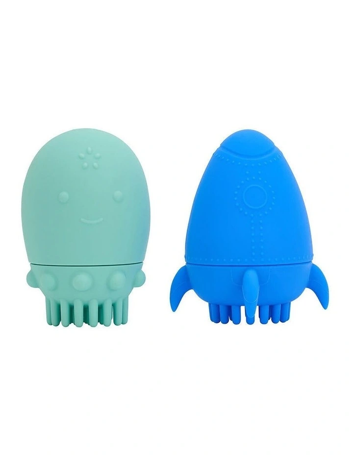 Annabel Trends Silicone Baby Bath Toy Combo Set Rocket Squid Octopus Lion image 2