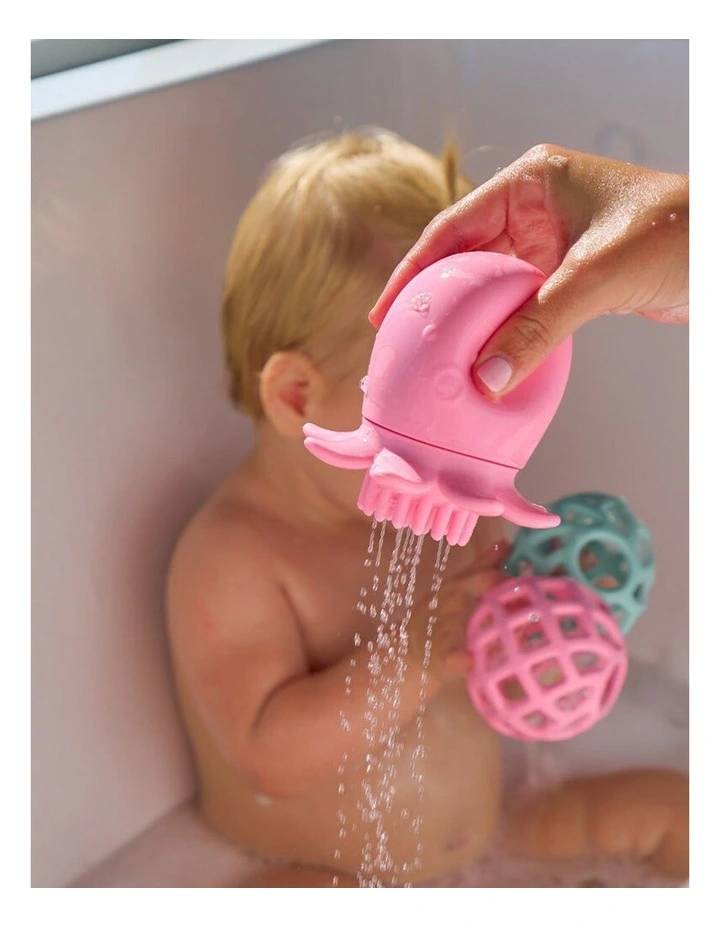 Annabel Trends Silicone Baby Bath Toy Combo Set Rocket Squid Octopus Lion image 6