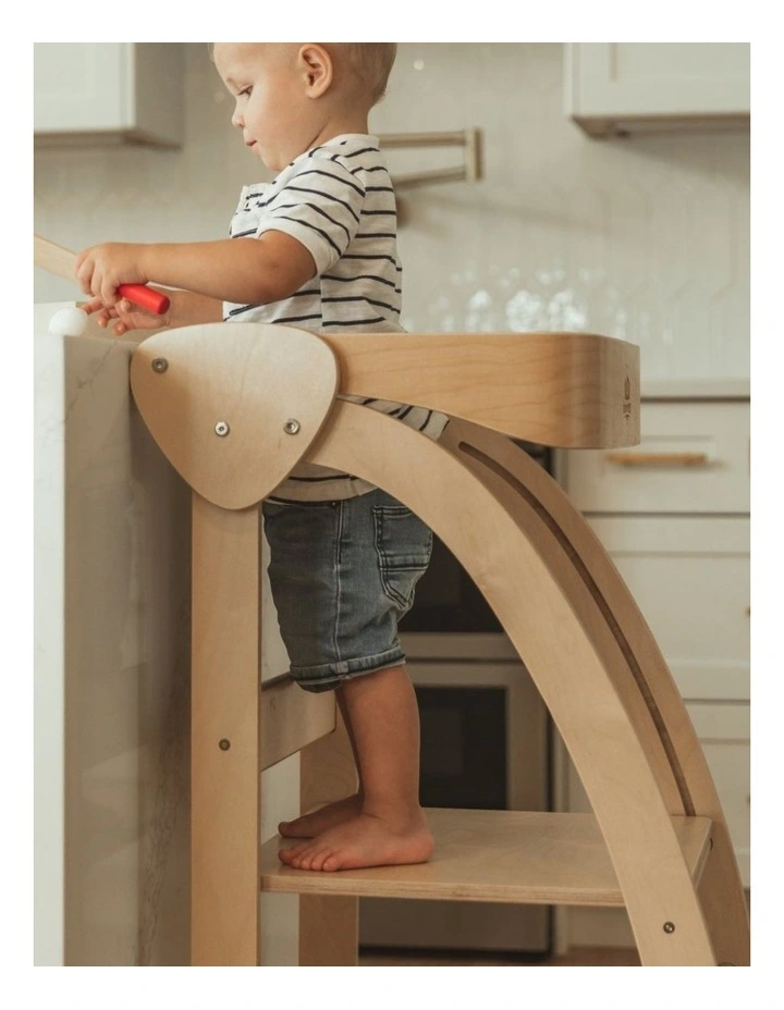 Kinderfeets Wooden Pikler Observation Tower Kids Toy 1y  Natural Wood 92.5cm image 4