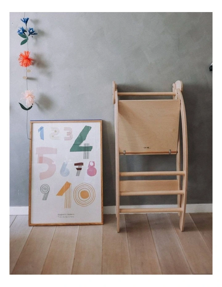 Kinderfeets Wooden Pikler Observation Tower Kids Toy 1y  Natural Wood 92.5cm image 6
