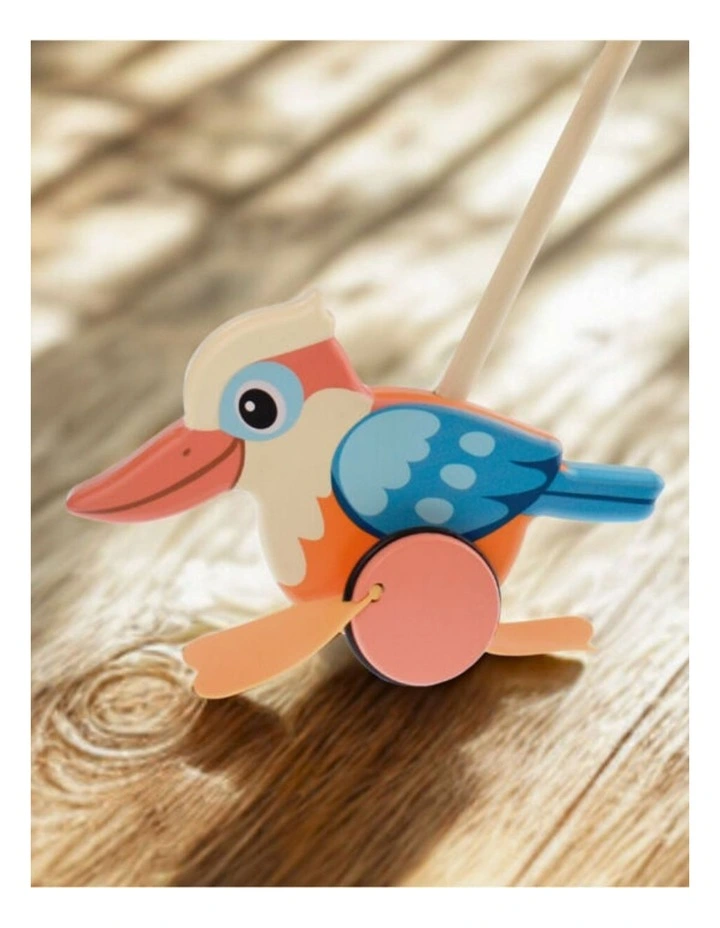 Koala Dream Wooden Push Along Kookaburra Baby Toddler Walker Toy 12 Months image 3
