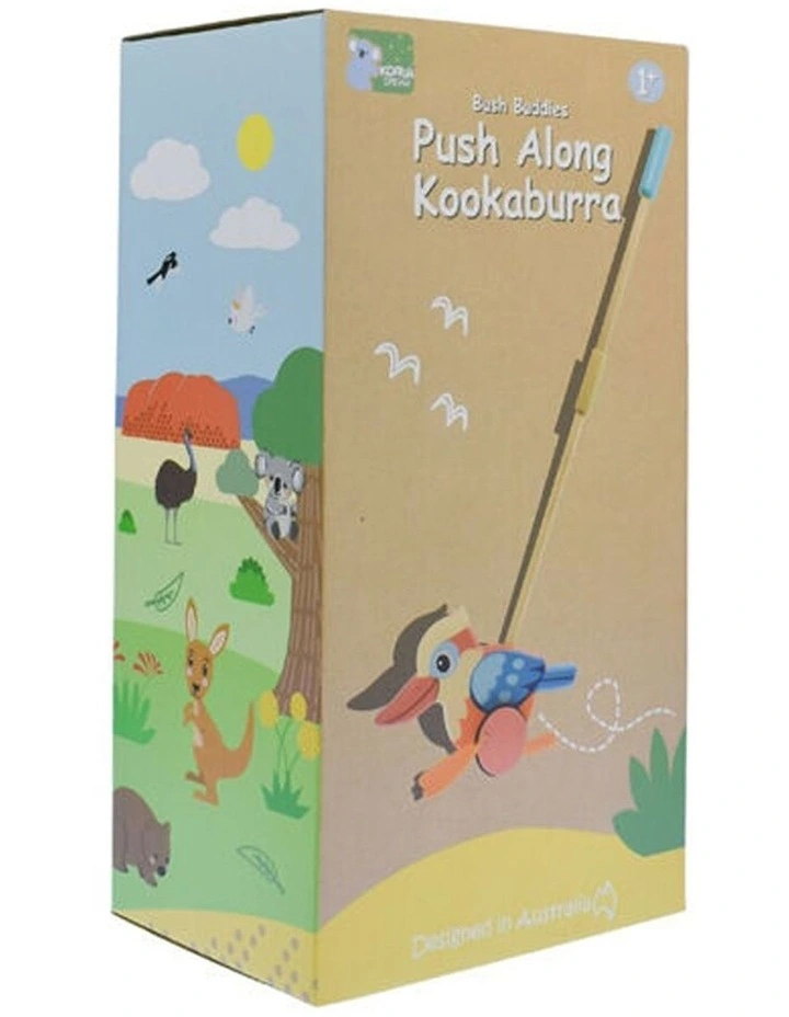 Koala Dream Wooden Push Along Kookaburra Baby Toddler Walker Toy 12 Months image 4