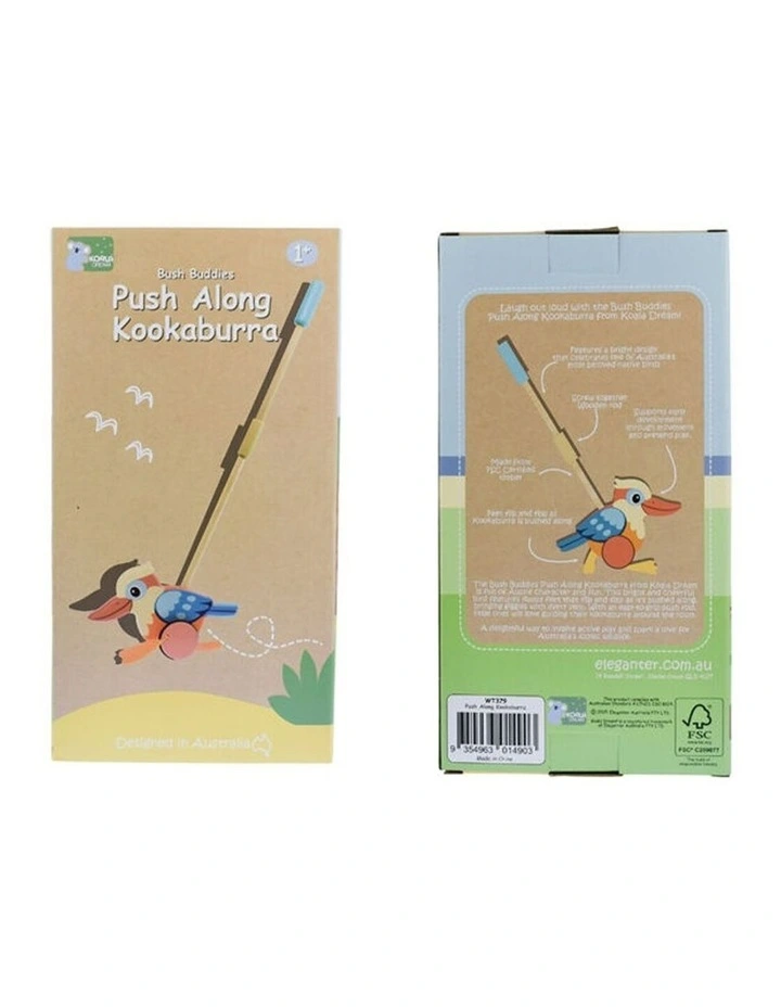 Koala Dream Wooden Push Along Kookaburra Baby Toddler Walker Toy 12 Months image 5