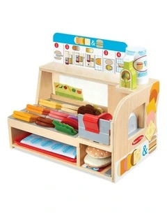 Melissa & Doug Slice Stack Sandwich Counter Pretend Play Kids Toy Set 3y 