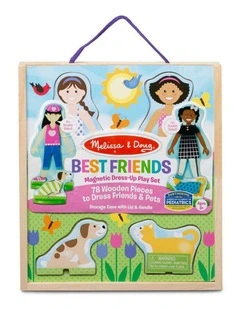 Melissa & Doug Best Friends Magnetic Dress-Up Kids Toy Mix And Match Game 3
