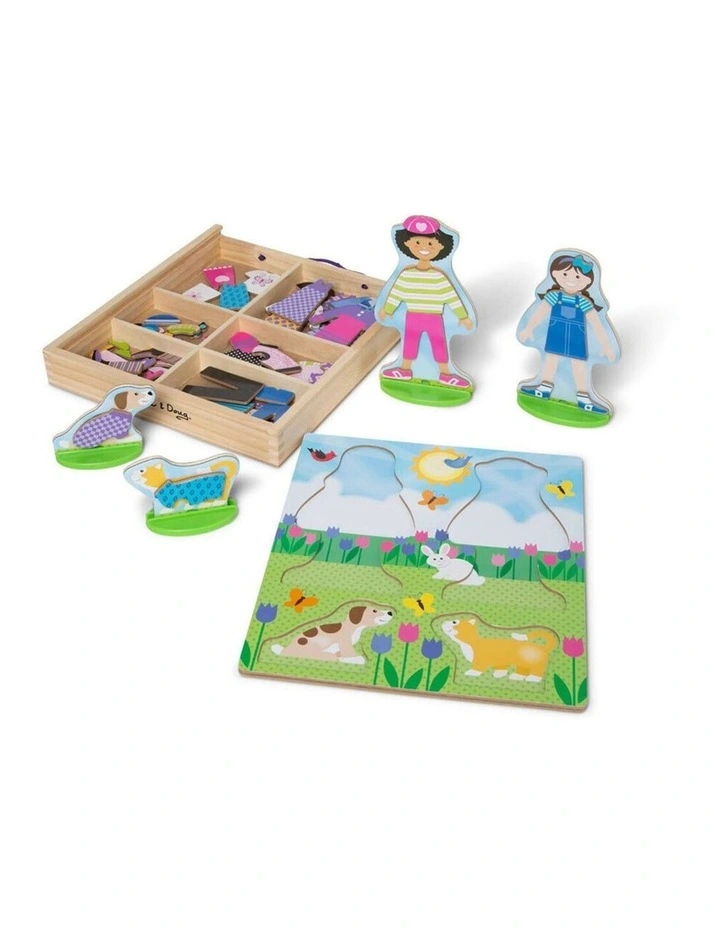 Melissa & Doug Best Friends Magnetic Dress-Up Kids Toy Mix And Match Game 3 image 2