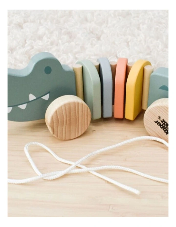 Kaper Kidz Wooden Pull A Long Crocodile Kids Toddler Toy 12 Months Plus image 5