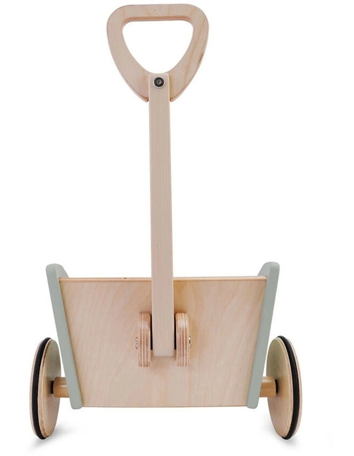 Kinderfeets Pull Wagon Walker Kids Wooden Toy Silver Sage 12m  image 3