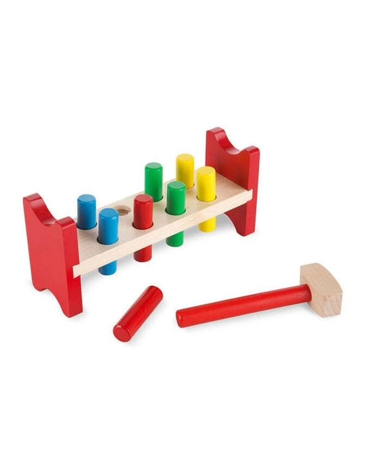 Melissa & Doug Pound-A-Peg Wooden Hammer Toy Colorful Pegs Kids 2 image 3