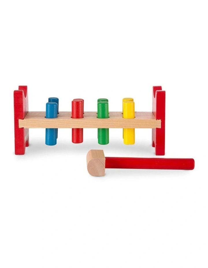 Melissa & Doug Pound-A-Peg Wooden Hammer Toy Colorful Pegs Kids 2 image 5