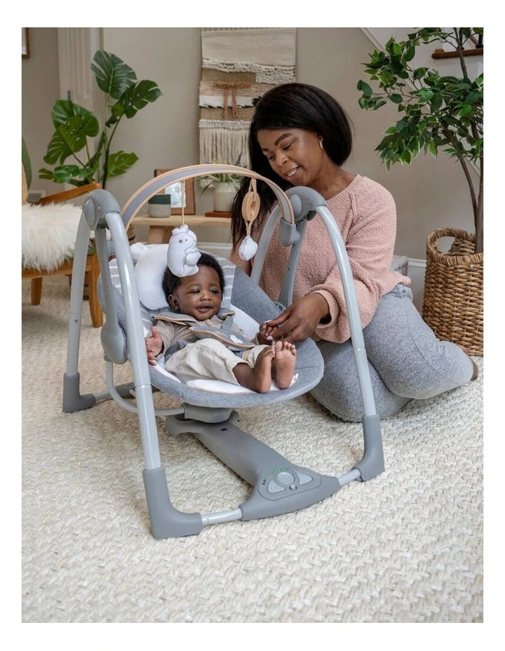 Ingenuity Boutique Collection Deluxe Swing N Go Portable Baby Bella Teddy 0m image 2