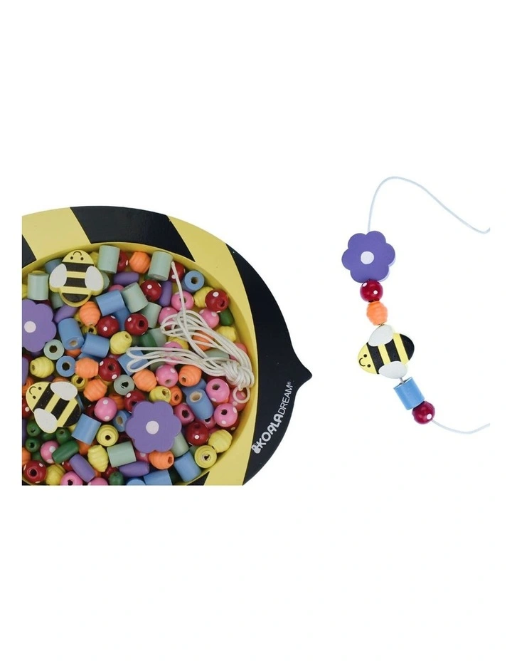 Koala Dream Bead Lacing Bee Garden Themed Kids 3y Plus Wooden Toy Set image 2