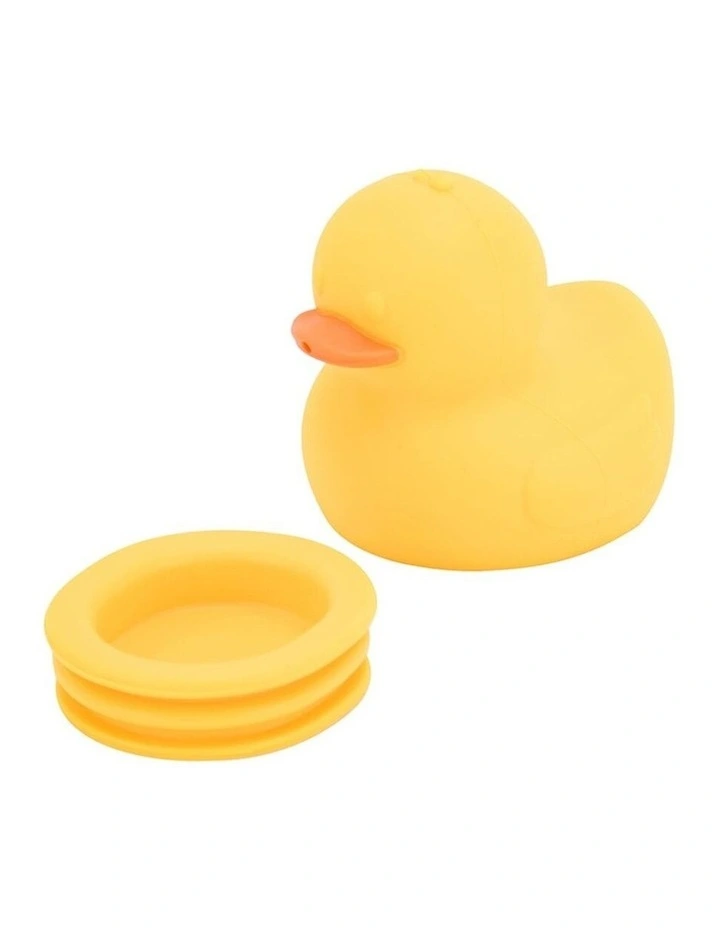 3pc Annabel Trends Silicone Squeezy Duck Bathtime Toys Set Blue Yellow image 3