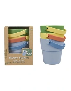 3pc Koala Dream Silicone Shower Buckets Set Green Bath Toy 6m 
