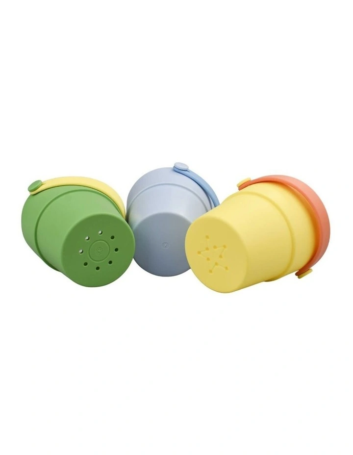 3pc Koala Dream Silicone Shower Buckets Set Green Bath Toy 6m image 2