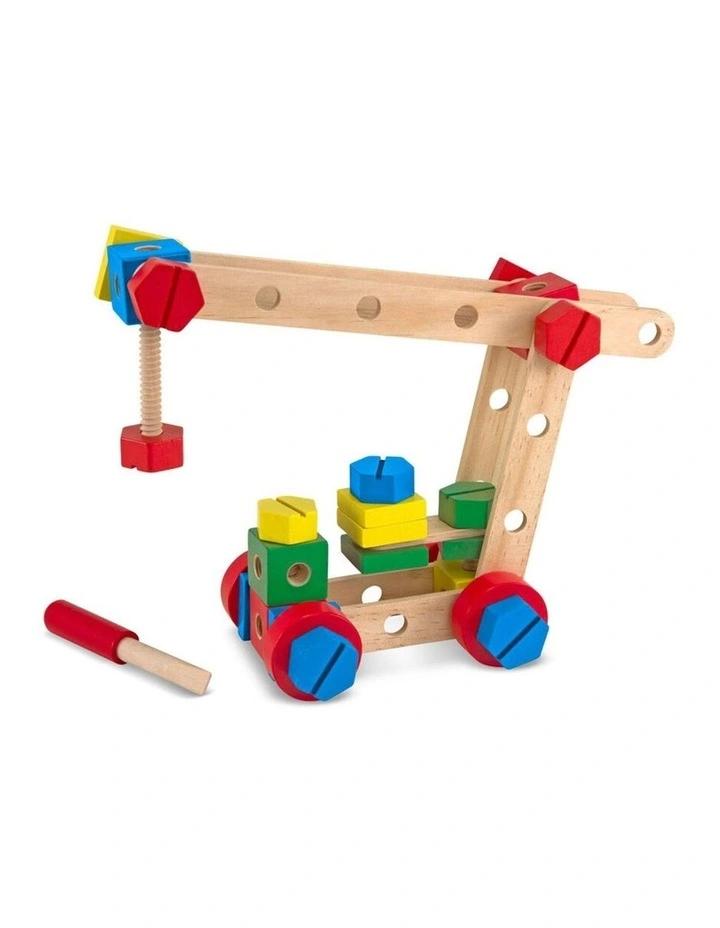 48pc Melissa & Doug Construction Set Wooden Kids Toy Building Kit 4y  image 2