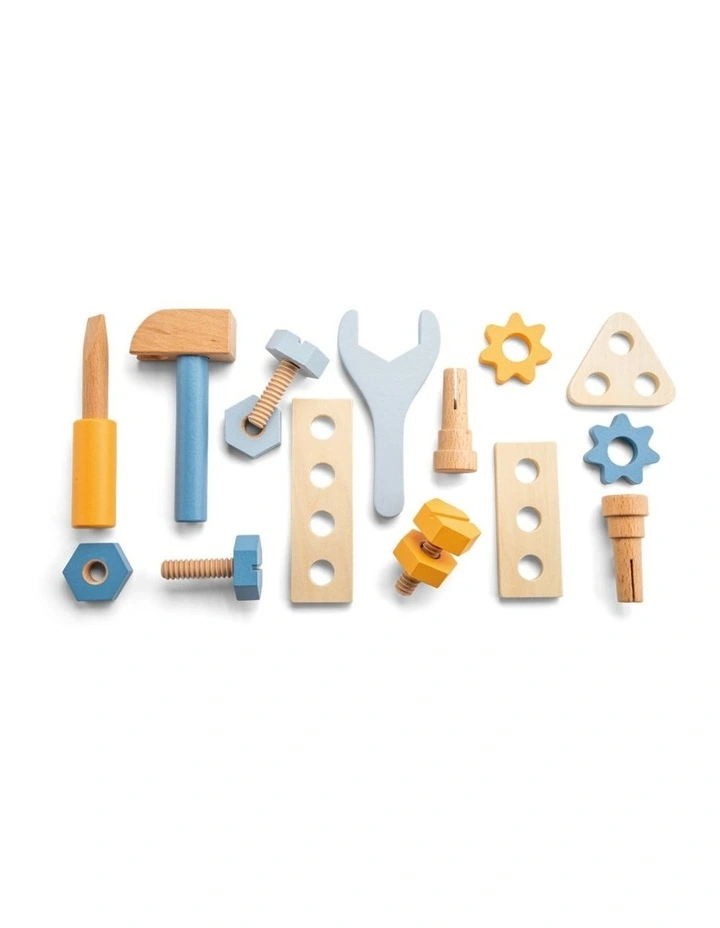 New Classic Toys Wooden Toolbox Kids Children Pretend Play Toy 3y  Wood image 3