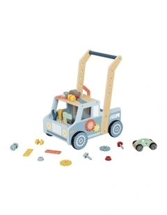 Tooky Toy Tool Bench Truck Push Walker With Tools And Accessories Kids 3y 