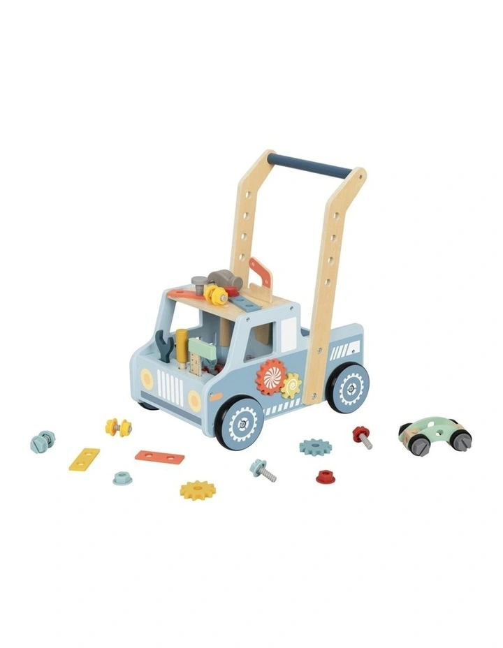 Tooky Toy Tool Bench Truck Push Walker With Tools And Accessories Kids 3y image 1