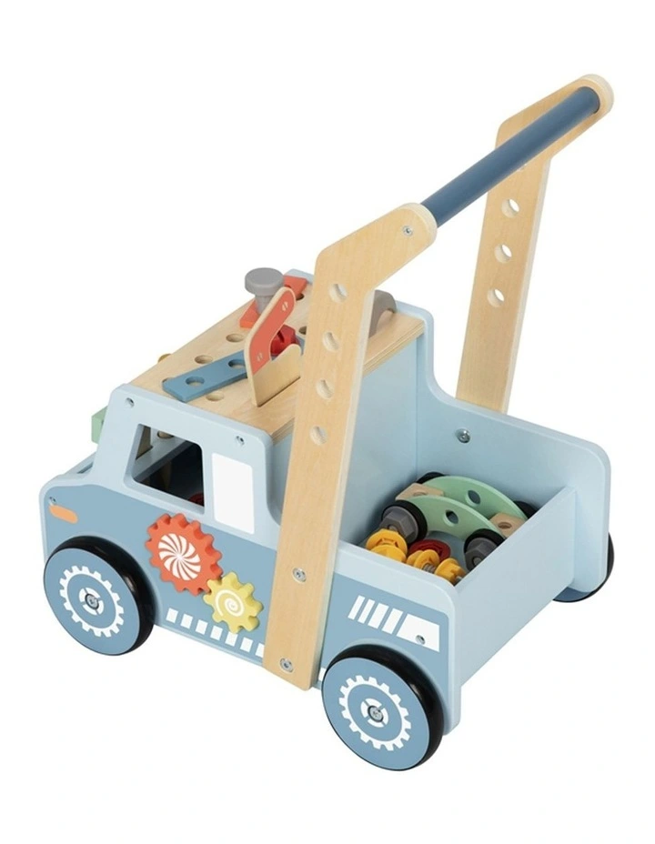 Tooky Toy Tool Bench Truck Push Walker With Tools And Accessories Kids 3y image 2