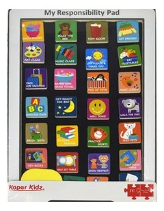 Kaper Kidz My Responsibility Wooden Magnetic Chore Board Educational Toy 3y