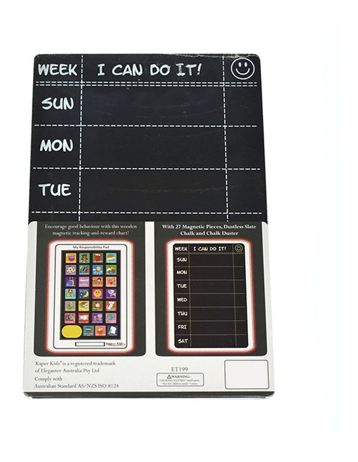 Kaper Kidz My Responsibility Wooden Magnetic Chore Board Educational Toy 3y image 2