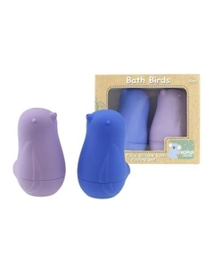 2pc Koala Dream Silicone Bath Birds Pouring Toy Set Purple Kids 10m  Safe