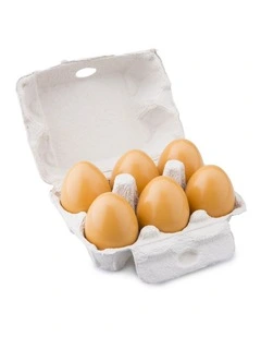 6pc New Classic Toys Wooden Eggs in a Carton Kids Pretend Play Toy 24m 