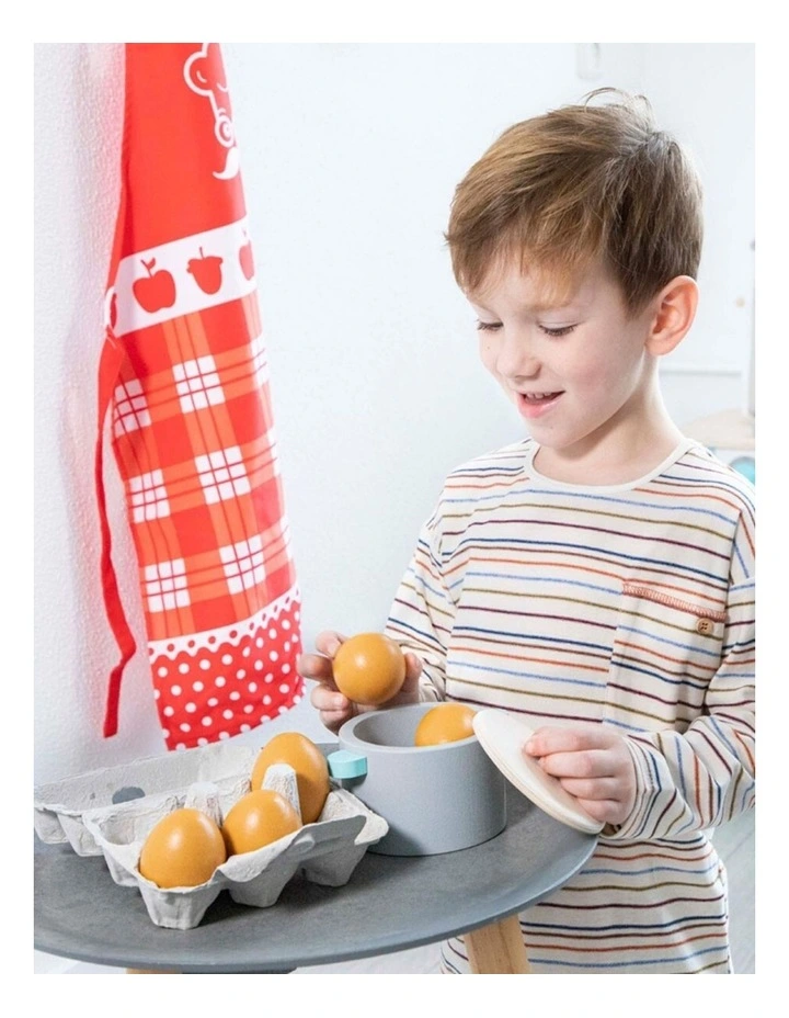 6pc New Classic Toys Wooden Eggs in a Carton Kids Pretend Play Toy 24m image 4