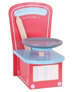 Bigjigs Toys 23cm Wooden Scales Kids Pretend Play Toy 3y  Multicoloured