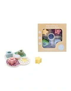 Kaper Kidz Wooden Shape Sorter With Activity Blocks 12m 