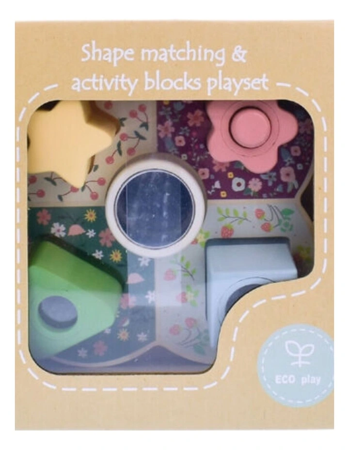 Kaper Kidz Wooden Shape Sorter With Activity Blocks 12m image 4