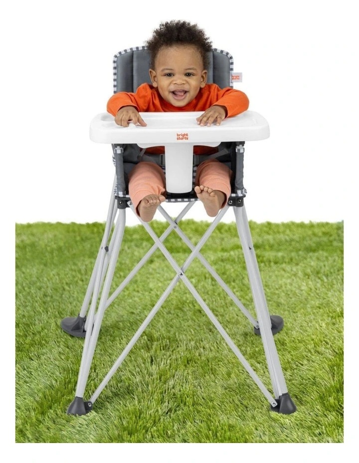 Bright Starts Pop 'N Dine Portable On-The-Go Toddler High Chair Grey 6m image 4